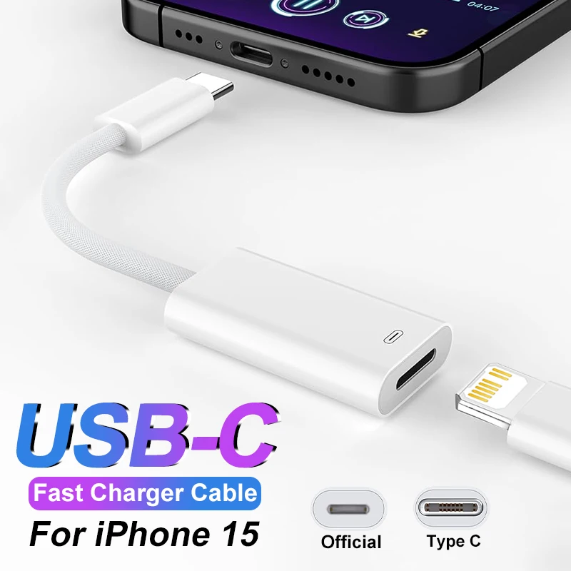 Type-C  3.5MM    Ŀ(iPhone 15 Pro Max) USB C-iPad  ȭ ڵ   ̺